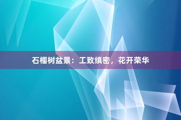 石榴树盆景：工致缜密，花开荣华